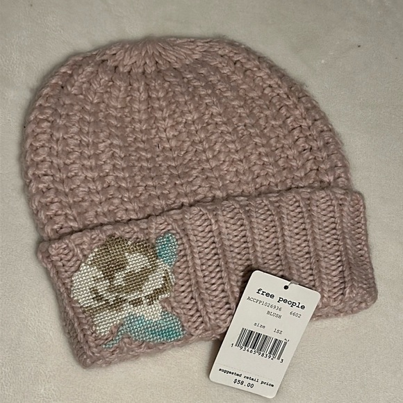 Light pink knit free people beanie - Picture 1 of 9